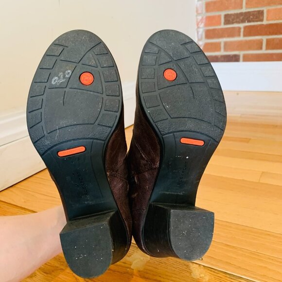 Women's ROCKPORT Brown Leather Zip Up Ankle Boots Booties Size 9 M - Picture 7 of 16